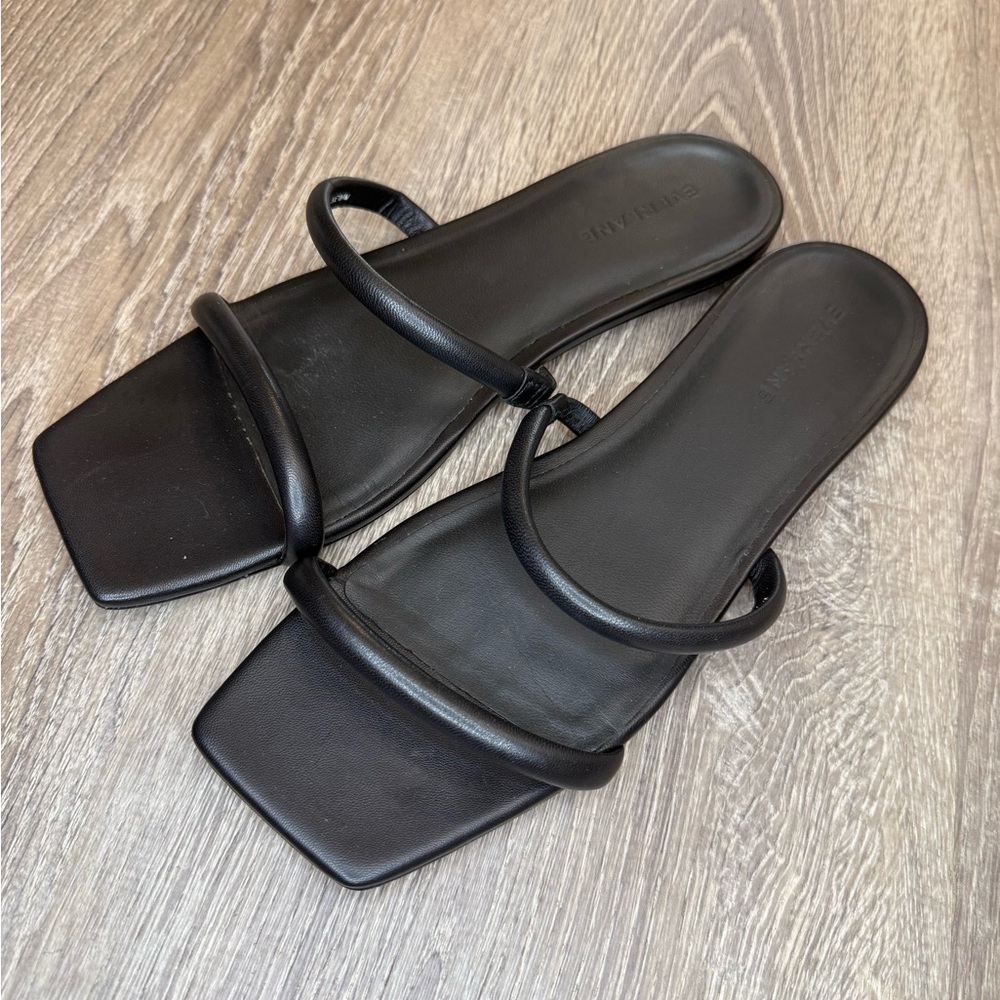 EVERLANE The Double Strap Leather Sandal Size 8.5 - Picture 5 of 11